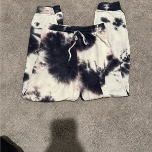 Moa Moa Kids Black and White Tie-Dye Joggers